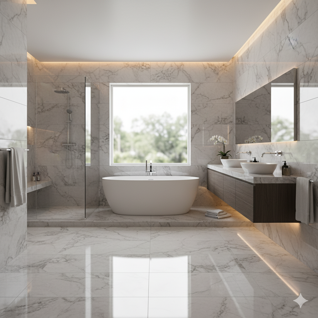 Marble bathroom
