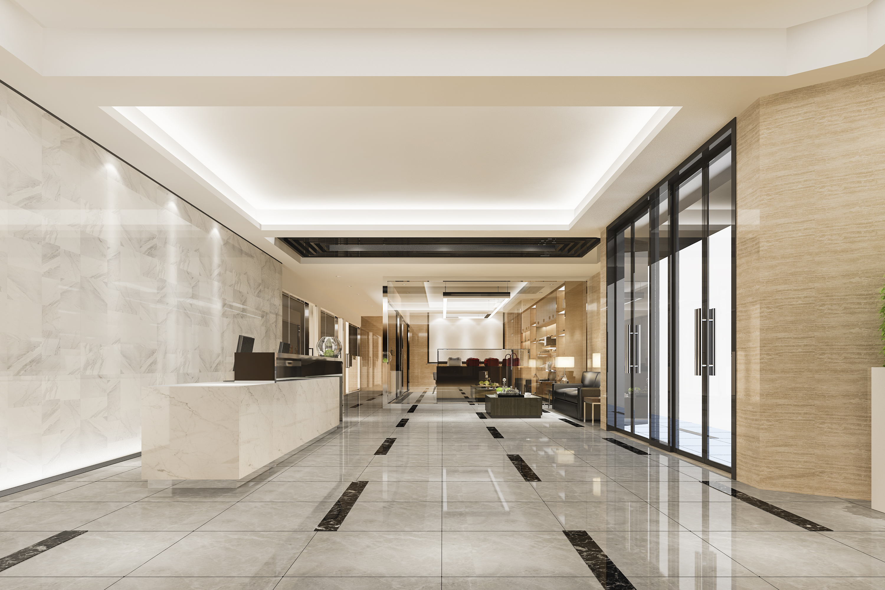 Stone hotel interior